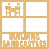 Building Sandcastles - 4 Frames - Scrapbook Page Overlay Die Cut - Choose a Color