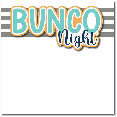 Bunco Night - Printed Premade Scrapbook Page 12x12 Layout
