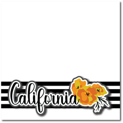 California - Printed Premade Scrapbook Page 12x12 Layout