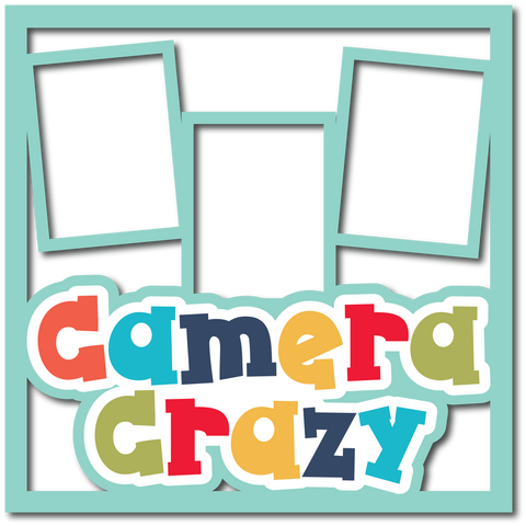 Camera Crazy - 3 Frames - Layered Overlay - Digital Cut File - SVG - INSTANT DOWNLOAD