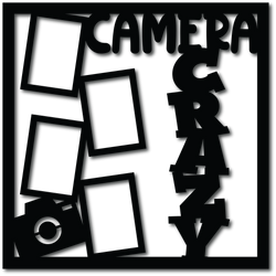 Camera Crazy - 4 Frames - Scrapbook Overlay - Digital Cut File - SVG - INSTANT DOWNLOAD