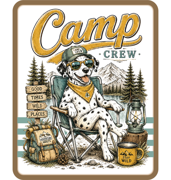 Camp Crew - Scrapbook Page Title Die Cut