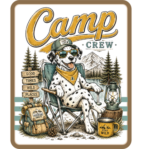 Camp Crew - Scrapbook Page Title Die Cut