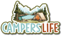 Campers Life - Scrapbook Page Title Sticker