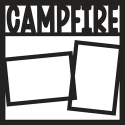 Campfire - 2 Frames - Scrapbook Page Overlay Die Cut