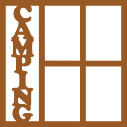 Camping - 4 Frames - Scrapbook Page Overlay