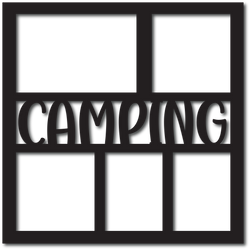 Camping  - 5 Frames - Scrapbook Overlay - Digital Cut File - SVG - INSTANT DOWNLOAD