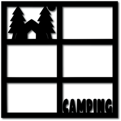 Camping  - 6 Frames - Scrapbook Overlay - Digital Cut File - SVG - INSTANT DOWNLOAD