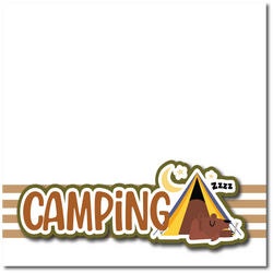 Camping -  Printed Premade Scrapbook Page 12x12 Layout