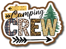 Camping Crew - Scrapbook Page Title Die Cut