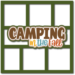 Camping in the Fall - 6 Frames - Scrapbook Page Layered Overlay Kit