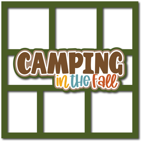 Camping in the Fall - 6 Frames - Scrapbook Page Layered Overlay Kit