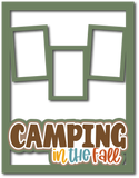 Camping in the Fall - 3 Frames - Scrapbook Page Layered Overlay Kit - 8.5 x 11
