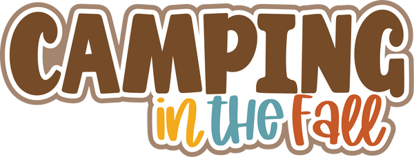 Camping in the Fall - Scrapbook Page Title Sticker