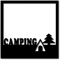 Camping - Scrapbook Overlay - Digital Cut File - SVG - INSTANT DOWNLOAD