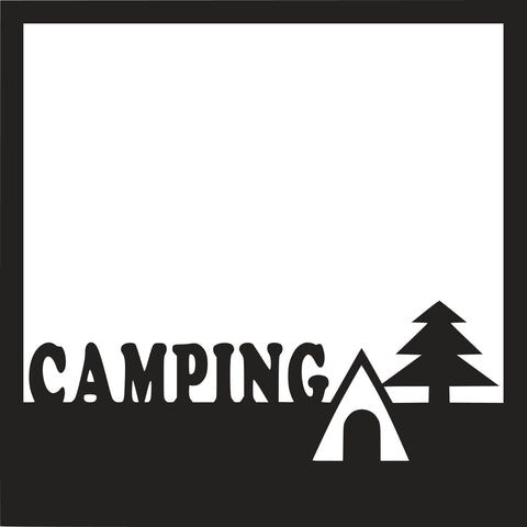 Camping - Scrapbook Page Overlay Die Cut - Choose a Color