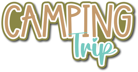 Camping Trip - Scrapbook Page Title Sticker