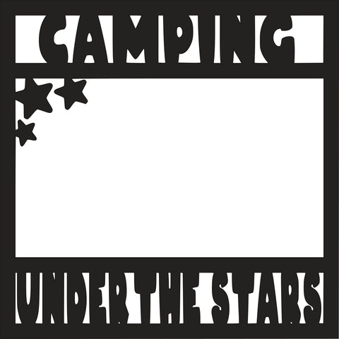 Camping Under the Stars - Scrapbook Page Overlay Die Cut