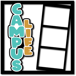 Campus Life - 3 Frames  - Layered Overlay - Digital Cut File - SVG - INSTANT DOWNLOAD