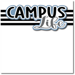 Campus Life - Printed Premade Scrapbook Page 12x12 Layout