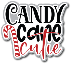 Candy Cane Cutie - Scrapbook Page Title Die Cut