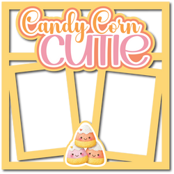Candy Corn Cutie - 2 Frames - Scrapbook Page Layered Overlay Kit