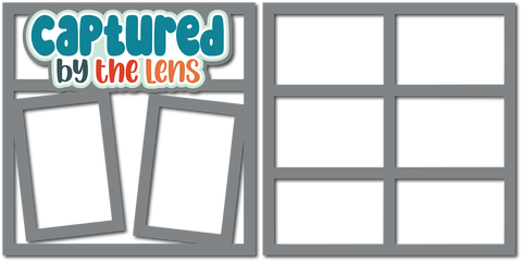 Captured by the Lens - 2 Frames - (2) Scrapbook Page Layered Overlay Kit