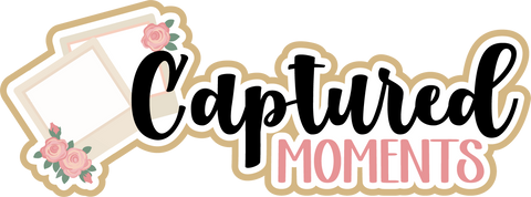 Captured Moments - Scrapbook Page Title Sticker