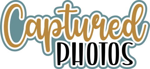Captured Photos - Scrapbook Page Title Die Cut