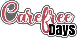 Carefree Days - Scrapbook Page Title Die Cut