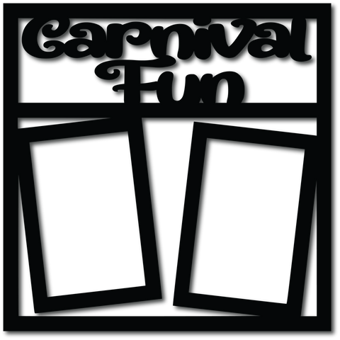 Carnival Fun - 2 Vertical Frames - Scrapbook Overlay - Digital Cut File - SVG - INSTANT DOWNLOAD