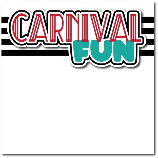 Carnival Fun - Printed Premade Scrapbook Page 12x12 Layout