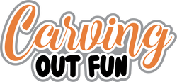 Carving Out Fun - Scrapbook Page Title Sticker