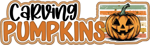 Carving Pumpkins - Scrapbook Page Title Sticker