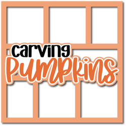 Carving Pumpkins - 6 Frames - Layered Overlay - Digital Cut File - SVG - INSTANT DOWNLOAD
