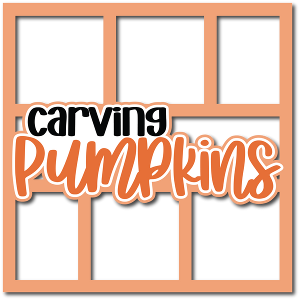 Carving Pumpkins - 6 Frames - Layered Overlay - Digital Cut File - SVG - INSTANT DOWNLOAD