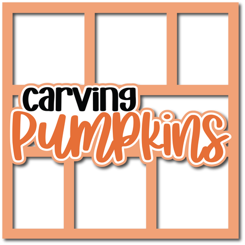 Carving Pumpkins - 6 Frames - Layered Overlay - Digital Cut File - SVG - INSTANT DOWNLOAD