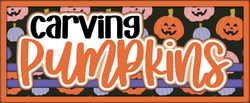 Carving Pumpkins - Scrapbook Page Title Sticker