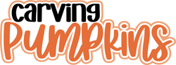 Carving Pumpkins - Scrapbook Page Title Sticker