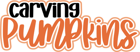 Carving Pumpkins - Scrapbook Page Title Sticker