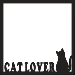 Cat Lover - Scrapbook Page Overlay Die Cut