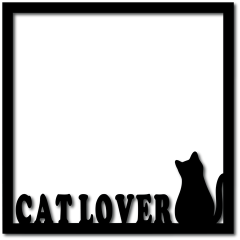 Cat Lover - Scrapbook Overlay - Digital Cut File - SVG - INSTANT DOWNLOAD