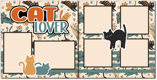 Cat Lover - Scrapbook Double Page Kit