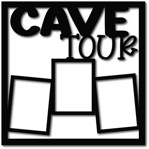 Cave Tour - 3 Frames - Scrapbook Overlay - Digital Cut File - SVG - INSTANT DOWNLOAD