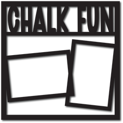 Chalk Fun - 2 Frames - Scrapbook Overlay - Digital Cut File - SVG - INSTANT DOWNLOAD