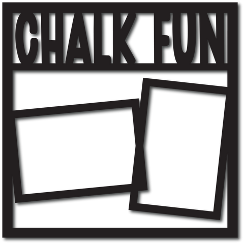 Chalk Fun - 2 Frames - Scrapbook Overlay - Digital Cut File - SVG - INSTANT DOWNLOAD