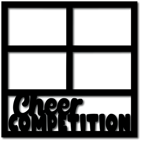 Cheer Competition - 4 Frames - Scrapbook Page Overlay