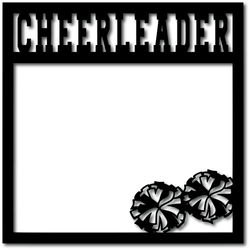 Cheerleader - Scrapbook Overlay - Digital Cut File - SVG - INSTANT DOWNLOAD