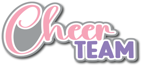 Cheer Team - Scrapbook Page Title Sticker