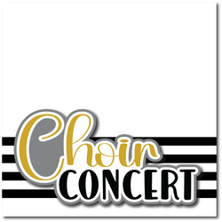 Choir Concert - Printed Premade Scrapbook Page 12x12 Layout